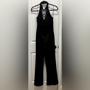 CRYSTAL DOLL WOMENS BLACK JUMPSUIT, size 7